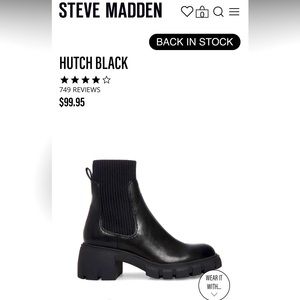 Steve Madden hutch black boots